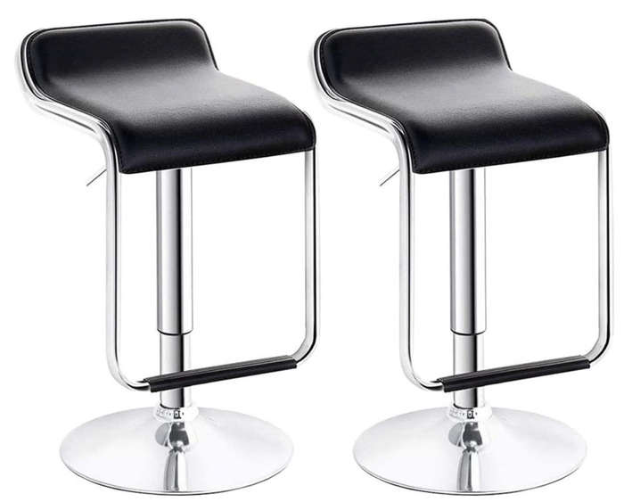 Leather Low back Bar Chair Stool