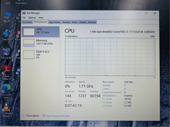 ASUS X515EA-I382G4W Vivobook X515EA Intel Core i3-1115G4 8GIG 256 NVME