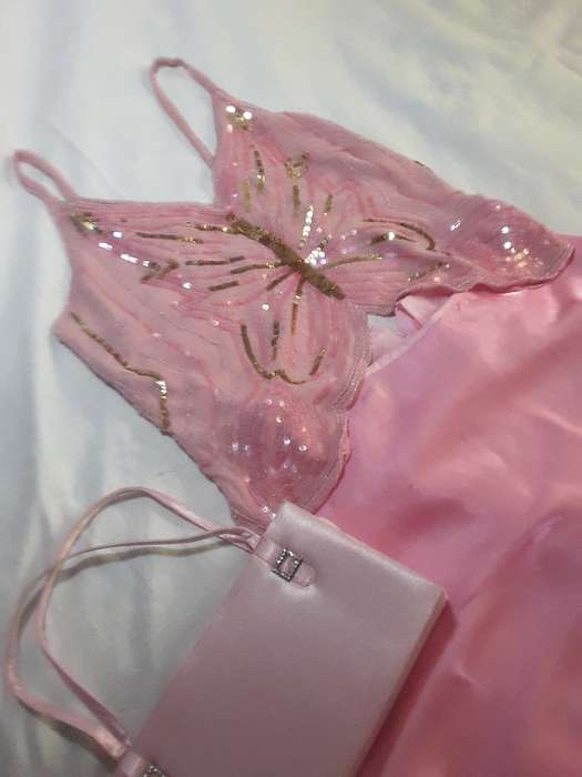 EVENING DRESS AND HANDBAG