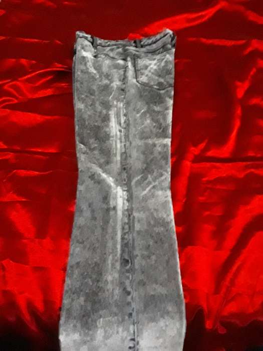 DENIM PANTS WITH VELVET TEXTURE