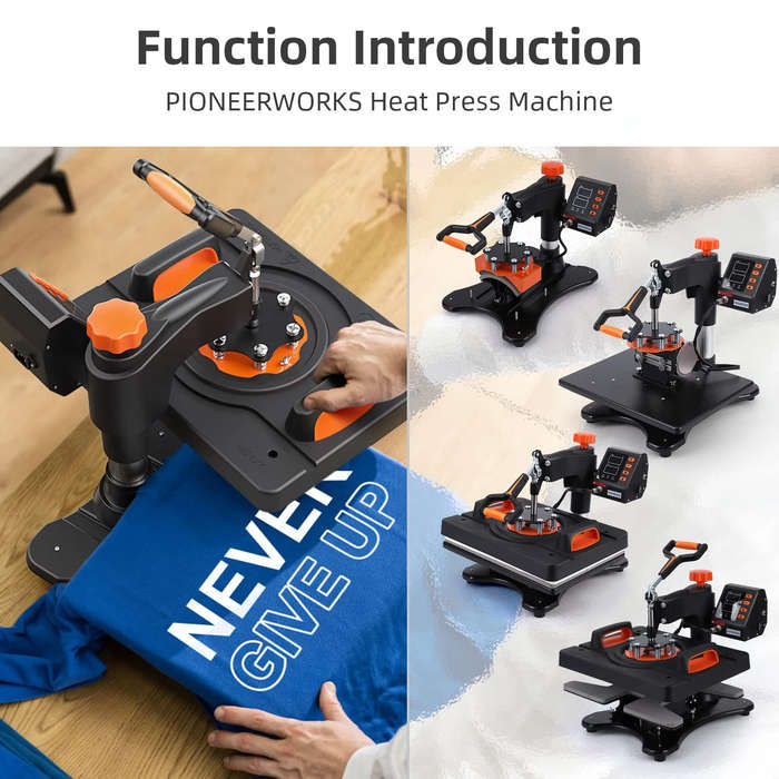 9-in-1 Heat Press Multitalent - Flat Press, Shoe Press, Mugs, Plates, Cups, Cap Presses