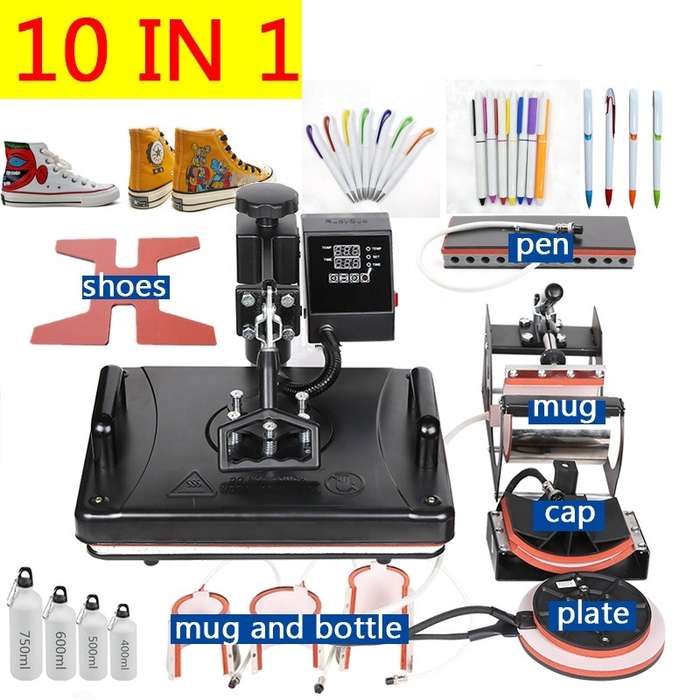  10-in-1 Heat Press Machine The Ultimate All-in-One Sublimation Printing Solution!