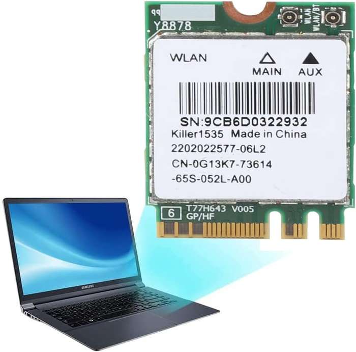 5G 867Mbps Bluetooth 4.1 Network Card  Killer AC 1535 (M.2 NGFF Adapter)