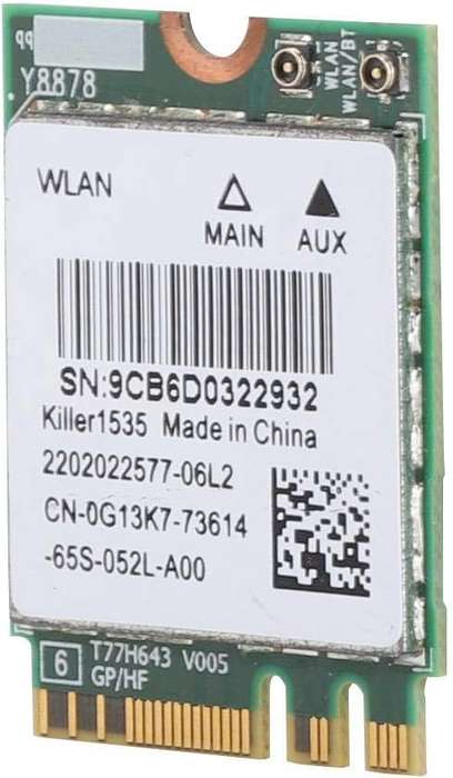 5G 867Mbps Bluetooth 4.1 Network Card  Killer AC 1535 (M.2 NGFF Adapter)