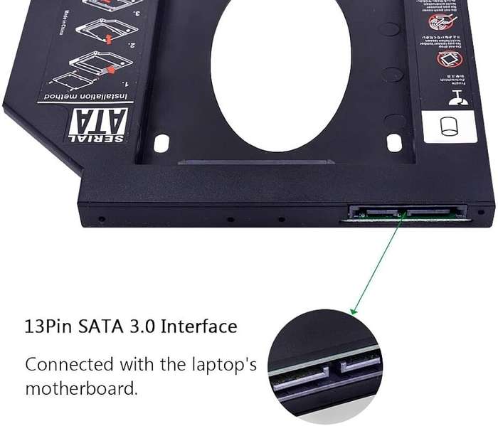SATA 3.0 2nd HDD Caddy 9.5mm 2.5"  Upgrade Your Storage