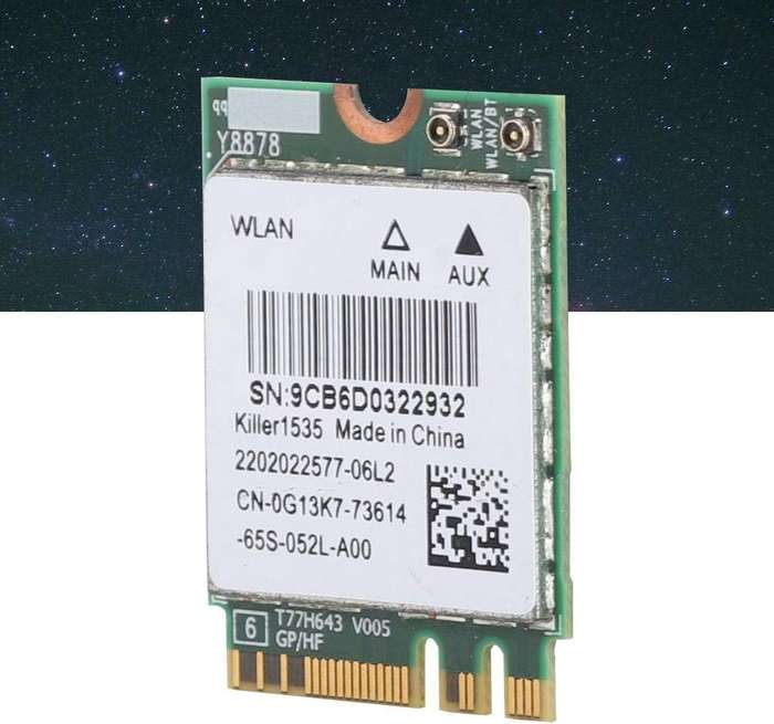 5G 867Mbps Bluetooth 4.1 Network Card  Killer AC 1535 (M.2 NGFF Adapter)