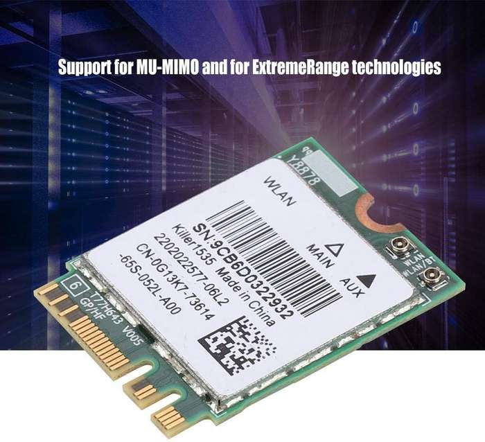 5G 867Mbps Bluetooth 4.1 Network Card  Killer AC 1535 (M.2 NGFF Adapter)