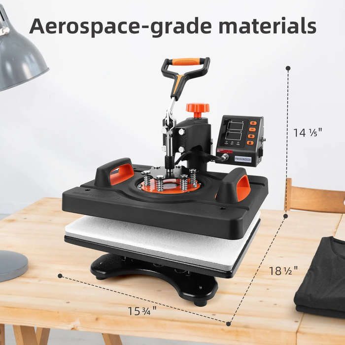 9-in-1 Heat Press Multitalent - Flat Press, Shoe Press, Mugs, Plates, Cups, Cap Presses