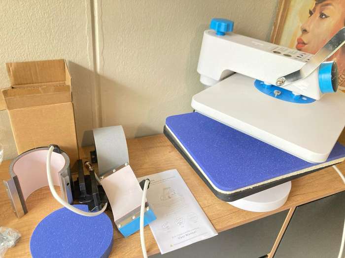 Heat Press Machine 5 in 1 Combo T-shirt Press Machine 360° Swing Away Digital Shirt Printing