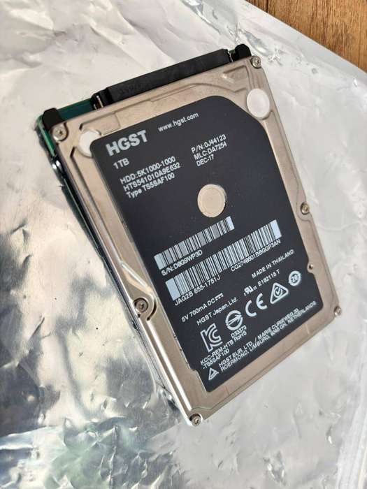 HGST 1TB 2.5" Hard Drive HDD:5K1000-1000 (HST541010A9E632) - Used Like New