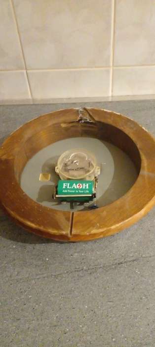 X--RARE 1950'S STATION /INDUSTRIAL TN (RSA) WALL CLOCK, IN WORKING CONDITION.SEE DESC.