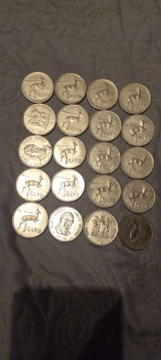 20X x RSA R1 NICKLE COINS. VARIOUS CONDITIONS. BID PER COIN TO TAKE ALL 20.
