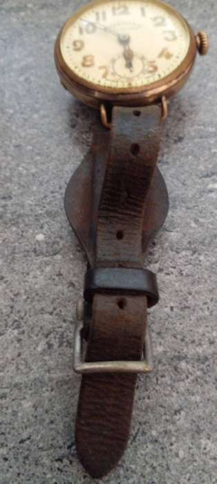 Amazing. EBERHARDT  vintage Trench art  wrist watch.  Not working. Spares and repairs.  See desc.z