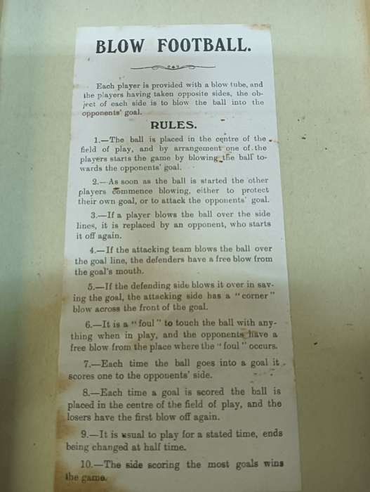 Antique Blow Football game