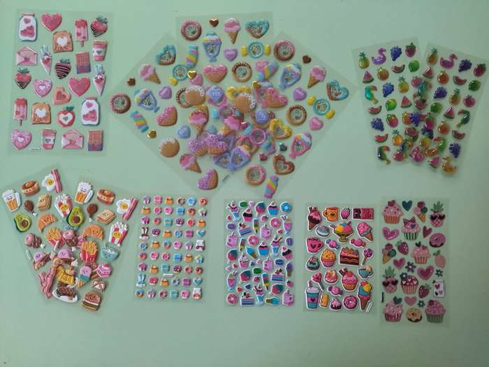 Assorted Food Stickers - Puffy