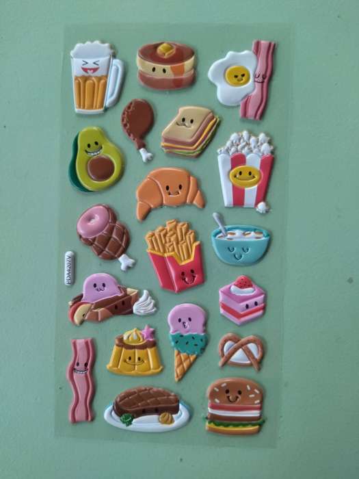 Assorted Food Stickers - Puffy