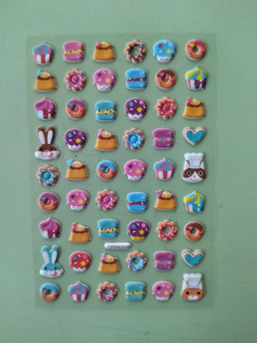 Assorted Food Stickers - Puffy