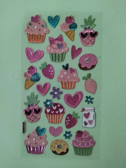 Assorted Food Stickers - Puffy