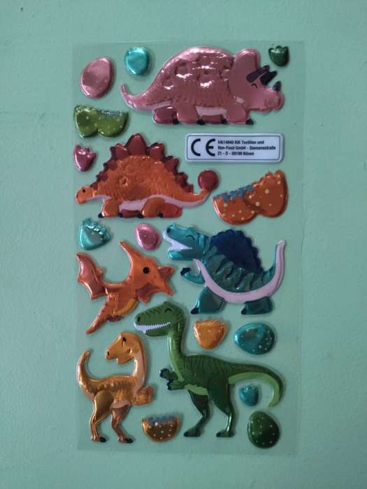 10x Dinosaur stickers (puffy/shaped/embossed stickers)