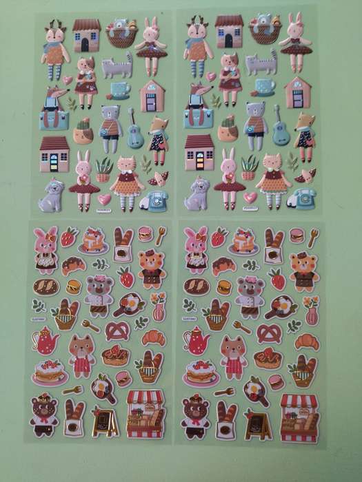 Cute Puffy or Embossed Animal Stickers