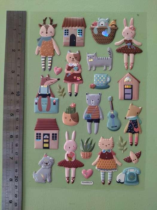 Cute Puffy or Embossed Animal Stickers
