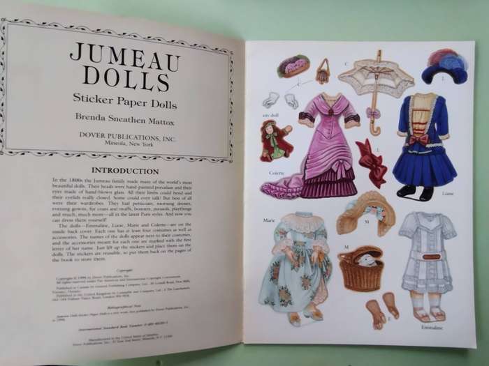 Vintage Juneau Dolls Sticker Paper Dolls by Brenda Sneathen Mattox (1998)