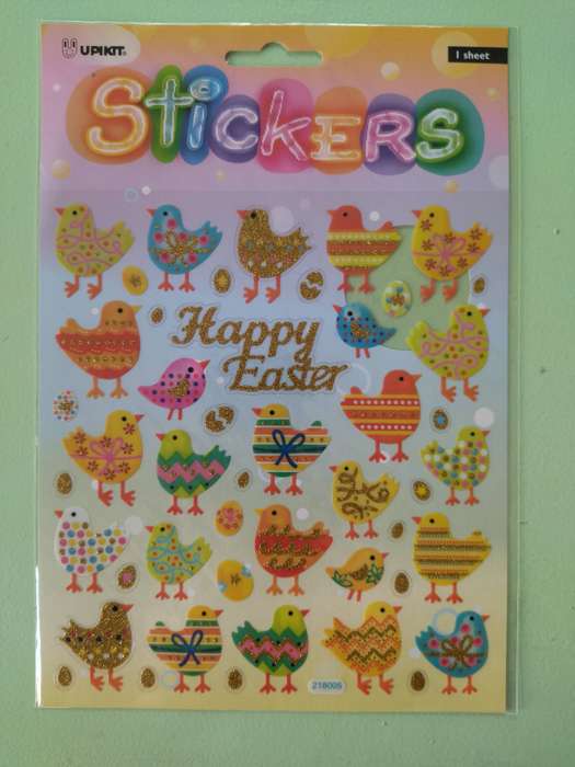 Upikit Easter Stickers - Glitter Eggs & Chicks