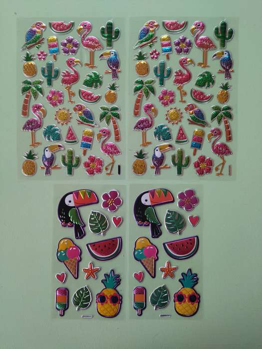 Tropical Bird Stickers - Puffy