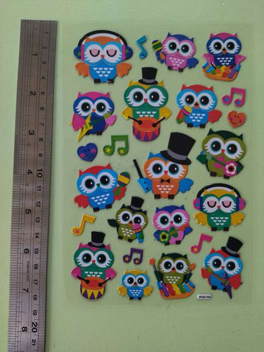 Owl Stickers - Puffy / Gel