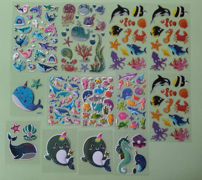 Ocean Stickers - Puffy / Googly Eyes