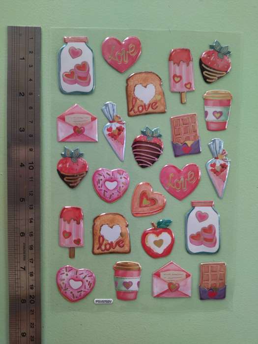 Assorted Food Stickers - Puffy