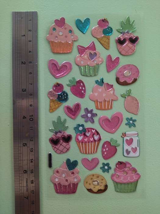 Assorted Food Stickers - Puffy