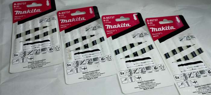 Makita Jigsaw Blades for Metal/PVC T-Shank_5 pieces_24TPI_B22