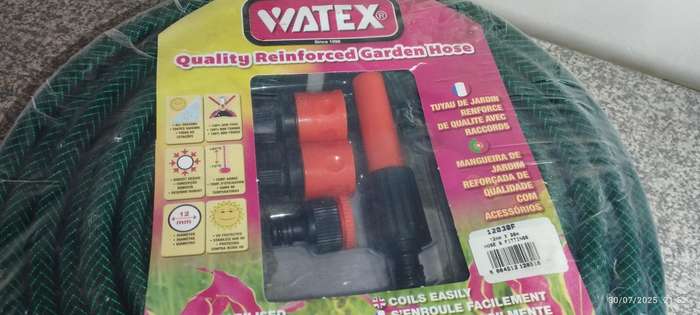 Watex Garden Hose 30 METRES x 12mm WITH FITTINGS