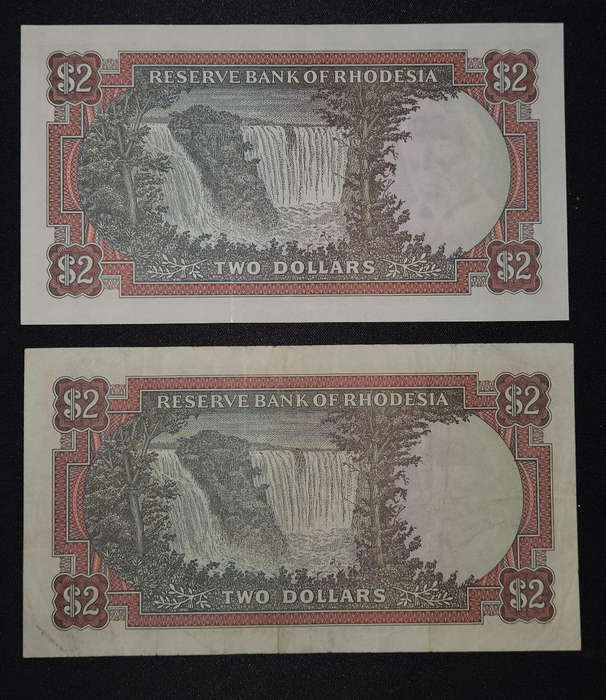 Rhodesia $2 Banknotes, Beautiful condition.