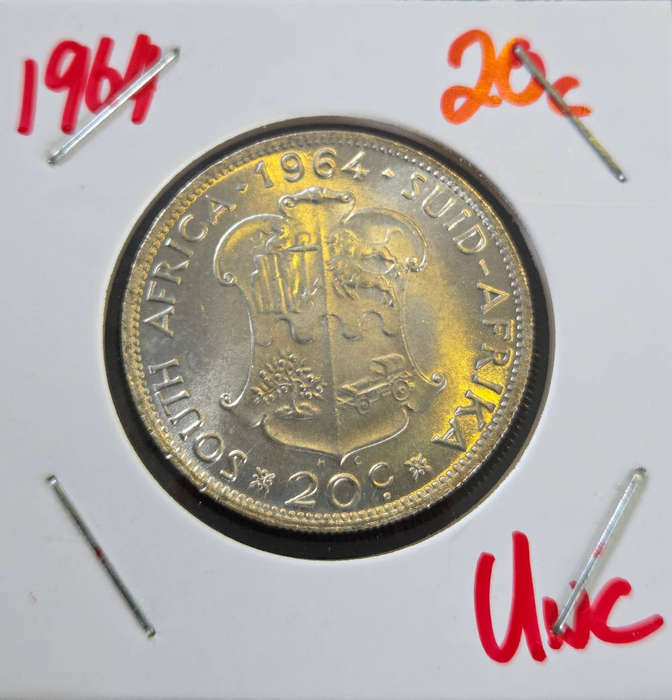 2 Shilling 1964 Unc
