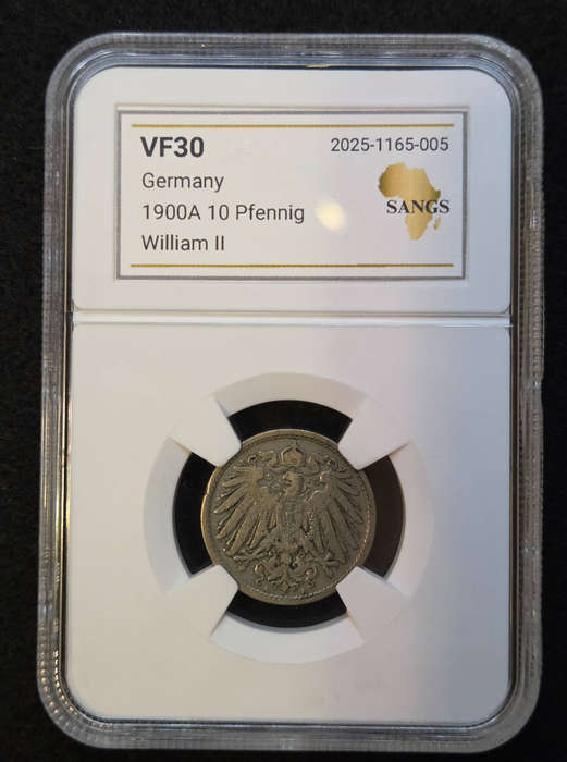 Germany - 1900 - 10 Pfenning graded VF30