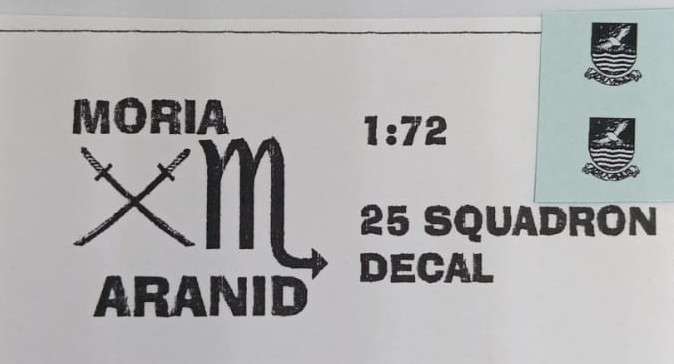 Moria Aranid Decals, SAAF 25 Squadron Badge, ACD-155, Decals, 1/72 Scale