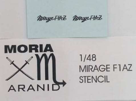 Moria Aranid Decals, SAAF Mirage F1AZ Stencil Logo, ACD-38A, 1/48 Scale