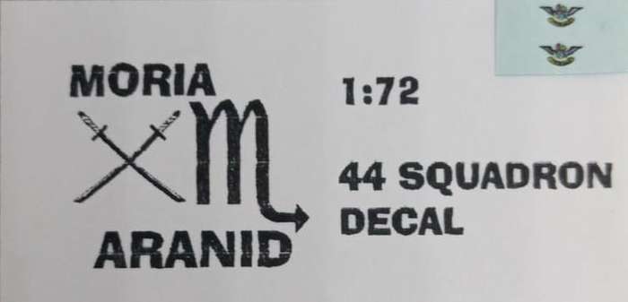 Moria Aranid Decals, SAAF 44 Squadron Badge, ACD-42, Decals, 1/72 Scale