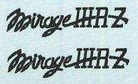 Moria Aranid Decals, Mirage III RZ Logo Badge, ACD-101, Decals, 1/72 Scale