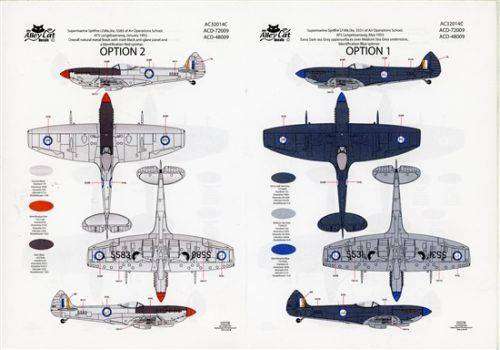 Ally Cat Decals, SAAF Supermarine Spitfire Mk.IXe Bubble Top, ACD-72009, 1/72 Scale