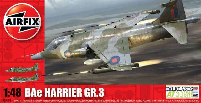 Airfix Model, BAe Harrier GR.3, Falklands, No. 05102, 1/48 Scale