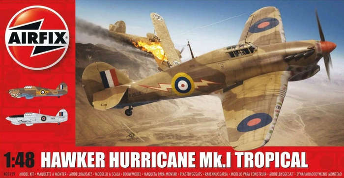 Airfix Model, Hawker Hurricane Mk.I Tropical, No. A05129, 1:48 Scale