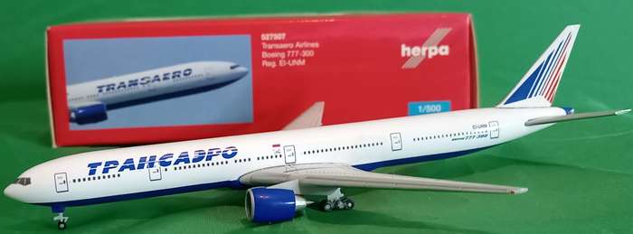 Herpa Wings Model, Boeing 777-300 Transaero - 1/500 Sale (HW527507)
