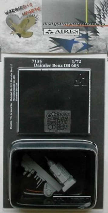 Aires Hobbies Models,  Daimler Benz DB 603, for He 219, Do 217, Me 410, Do 335, No. 7135, 1:72