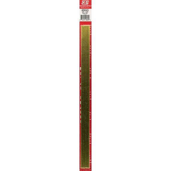 K&S Precision Metals, 9845, Brass Strip, 1.0mm Thick x 18mm Wide x 300mm Long, 3 Pieces