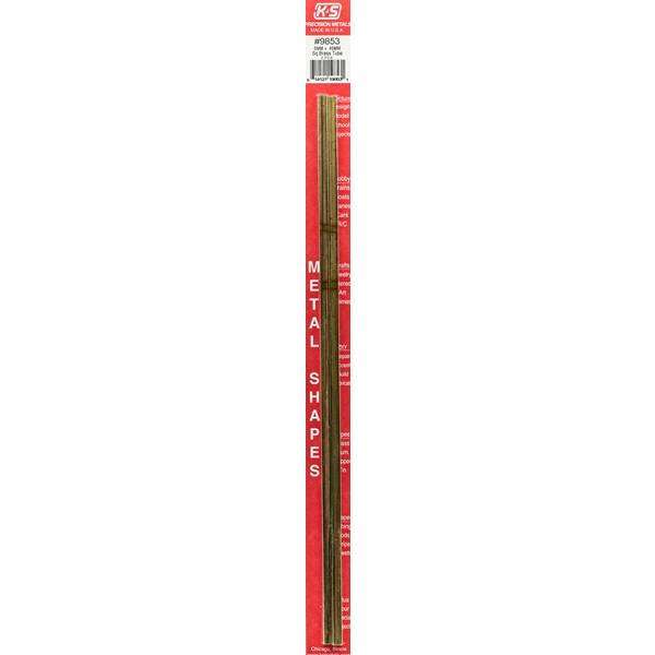K&S Precision Metals, 9853, 5mm Square Brass Tube 300mm .45mm wall, 2 pcs