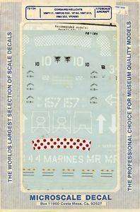 Micro Scale Decals, Corsairs and Hellcats, No. 72-124, 1:72 Scale