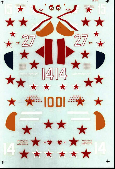 Micro Scale Decals, Russian Air Force Aces LAG-5&  Kostylev Decals, No. 72-345, 1/72 Scale